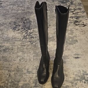 Clarks Women's Knee-high Boots VALANA MELROSE In Black Leather